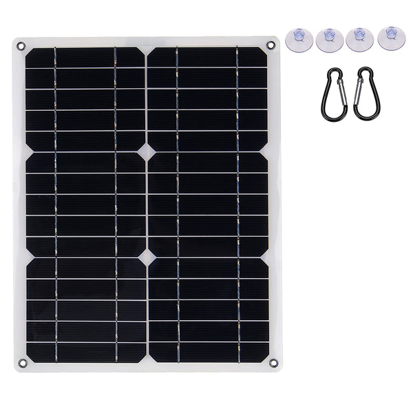 40W 18V Waterproof Mono Solar Panel Dual 12V/5V DC USB Monocrystaline Flexible Solar Charger For Car RV Boat Battery Charger