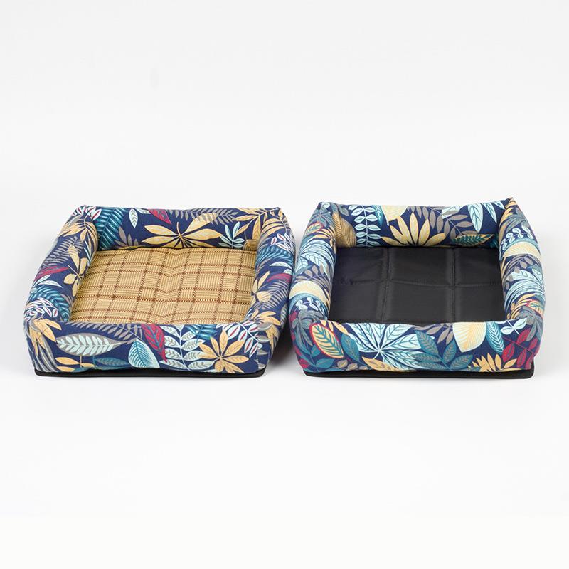 Loskii Summer Pet Cooling Mat Dog Mats Pet Bed for Puppy Teddy Cushion House