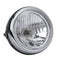 6 Inch H4 Metal Motorcycle Headlight Hi-Lo Beam Headlamp Cafe Racer Halogen Bulb Universal