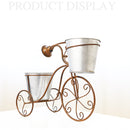 Iron Bicycle Plant Pot Stand Art Outdoor Indoor Garden Table Flower Rack Home Decorations