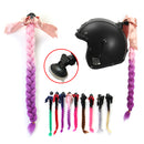 Motorcycle Gradient Ramp Helmet Braids Punk Style Twist Braid Hair Pigtail Ponytail