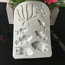 3D Sea Coral Fish Silicone Mold Fondant Mold Cake Decorating Tools Mould