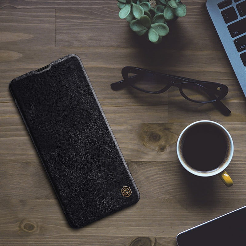 NILLKIN Flip Bumper Shockproof Card Slot Holder Full Cover PU Leather Vintage Protective Case for Samsung Galaxy A71 2019