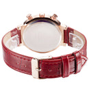 SK K0012 Diamonds Gold Case Moden Women Wrist Watch Gift Leather Strap Quartz Watches