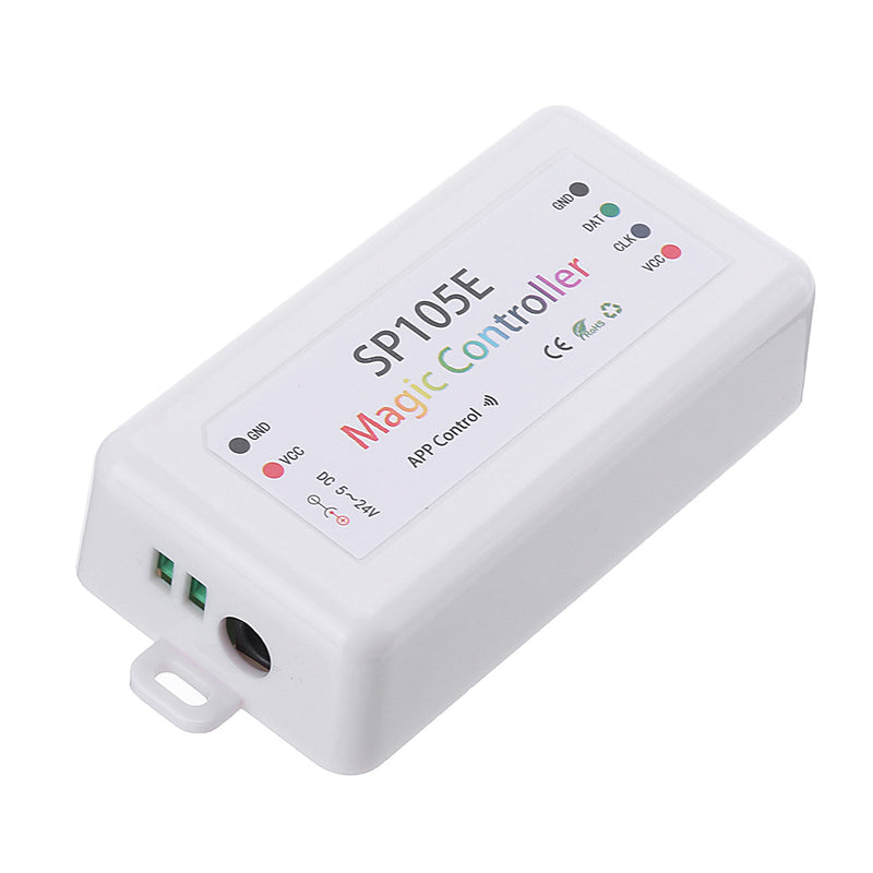 Non-waterproof 1M 2M WS2812B RGB Color LED Strip Light + SP105E 200 Modes APP Bluetooth Controller DC5-24V