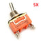 Wendao KN-1021 ON/OFF AC 250V 15A 2 Pins Toggle Rocker Switch 5pcs