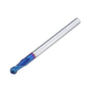 Drillpro R3/R4/R5 2 Flutes Ball Nose End Mill HRC60 Blue NaCo Coating Tungsten Steel Carbide CNC Milling Cutter