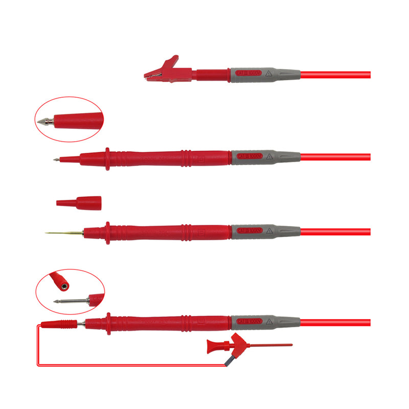 Cleqee P1300C 12-in-1 Super Multimeter Probe Replaceable Probe Clamp Multi Meter Test Lead Kits