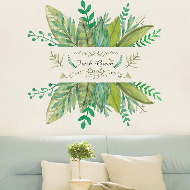 Green Leaves Tropical Wall Sticker Decals Vinyl Home Room Mural Decor