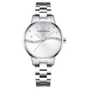 MINI FOCUS MF0263L Simple Deign Elegant Crystal Women Wrist Watch Stainless Steel Quartz Watch
