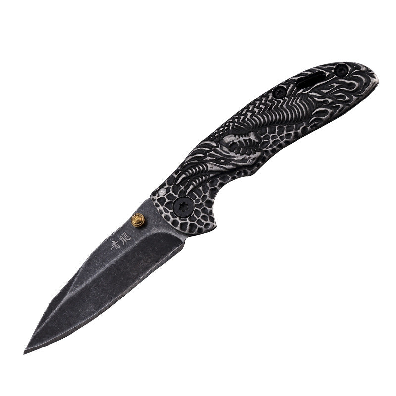 LAOTIE 0611 130mm Stainless Steel Mini Folding Knife Outdoor Survival Tools Kit Hiking Climbing Multifunctional Knife