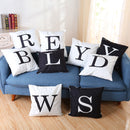 Honana WX-K33 Creative LED Lights Letter Pillowcase Plush Soft Pillow Cushion Cover Christmas Home