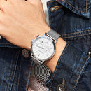 MINI FOCUS MF0297G Fashion Men Calendar Crystal Glass Full Steel Quartz Watch