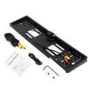 EU Car License Plate Frame Backup Car Rear View Camera LED Light Night Vision Cam