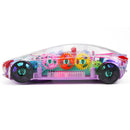 Light & Music Car Toy Smilvy Transparent Mechanical Toys Car with 360 Rotation&Dynamic Music for Boys Christmas Toy
