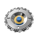 Drillpro 4 Inch Grinder Chain Disc 22 Tooth Wood Carving Disc For 100/115 Angle Grinder