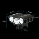 XANES 2700LM 3xT6 LED 4-Mode IPX6 Waterproof Bike Head Light Temperature Control Power Display No