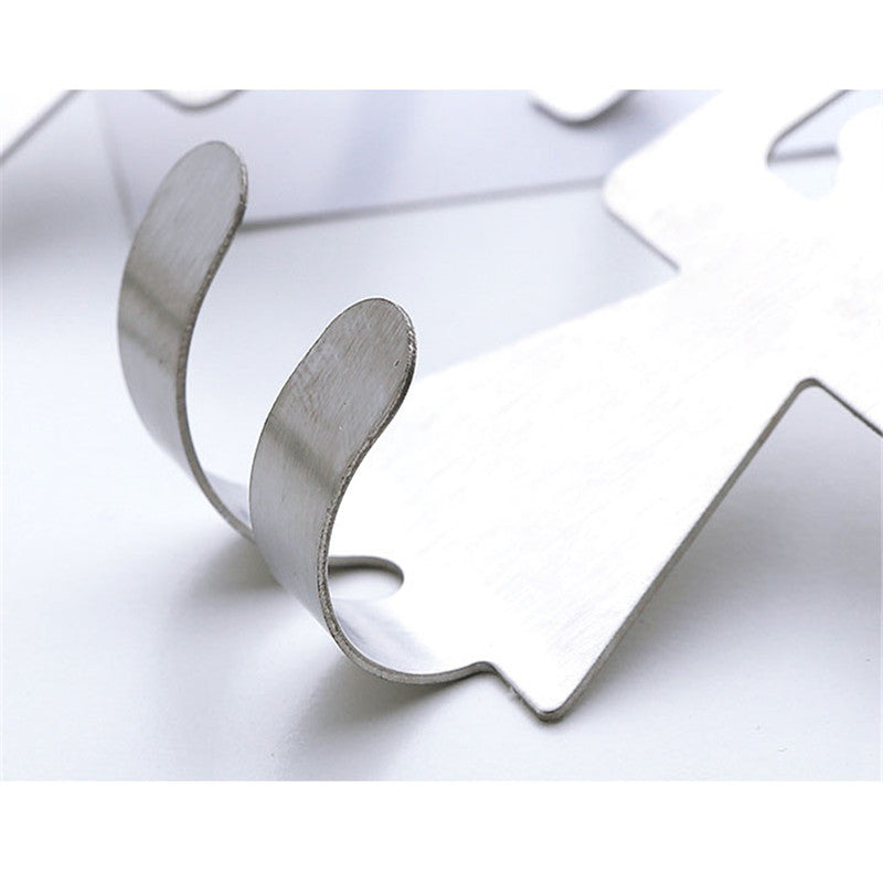 Creative 2pcs Hooks Stainless Steel Lovers Shaped Hook Kitchen Hanger Clothes Storage Rack Tool Home Storage