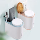 Magnetic Suction Mouthwash Cup Double Wash Cup Non-trace Wall Toothbrush Holder