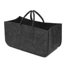 Felt Firewood Bag For Wood With Handles Grey Handy Storage Basket Rack