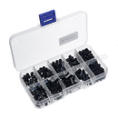 Suleve M2.5NH2 300Pcs Nylon Screw White/Black Hex Screw Nut PCB Standoff Spacer Assortment Kit
