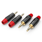 Choseal QD2008R 4Pcs Plug  Audio Connector 3.5mm Audio Plug Gold-plated Audio Cable Terminal