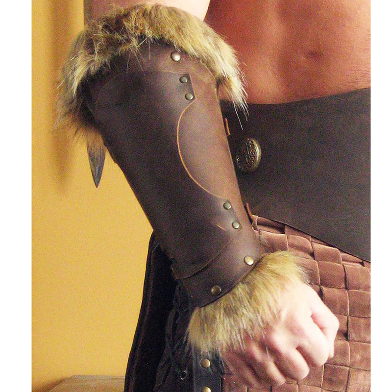 Leather Adjustable Arm Support Tactical Hand Armour Hunting Bracers