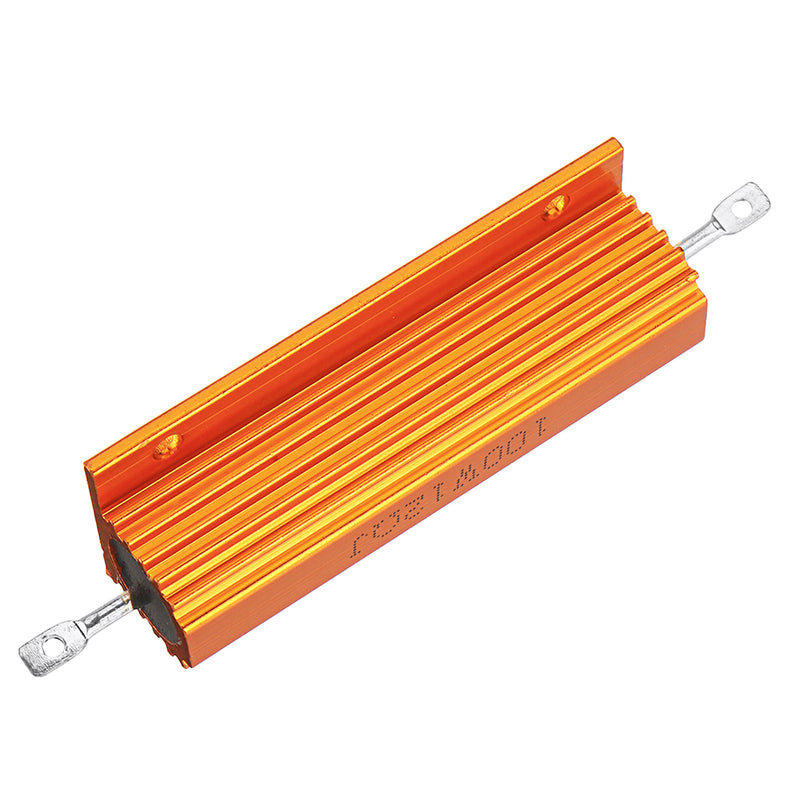 RX24 100W 12R 12RJ Metal Aluminum Case High Power Resistor Golden Metal Shell Case Heatsink Resistance Resistor
