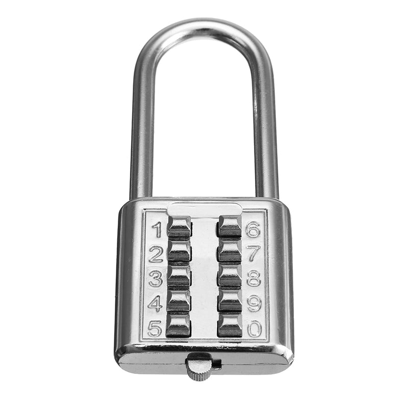 KCASA LK-21L 10 Digit Push Button Combination Padlock Travel Suitcase Luggage Security Password Lock