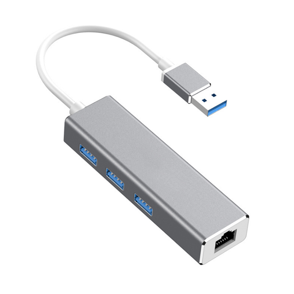 HOWEI HW-1505 USB3.0 to RJ45 Gigabit Ethernet USB Hub Aluminum Alloy with 1000Mbps Network Port Extender Extension Connector