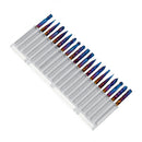 Drillpro 20pcs 3x3mm NACO Blue Coating Burrs Rotary File Tungsten Carbide Router Rasps