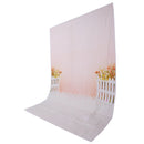 5x7FT Flower Fence Pink Photography Backdrop Background Studio Prop
