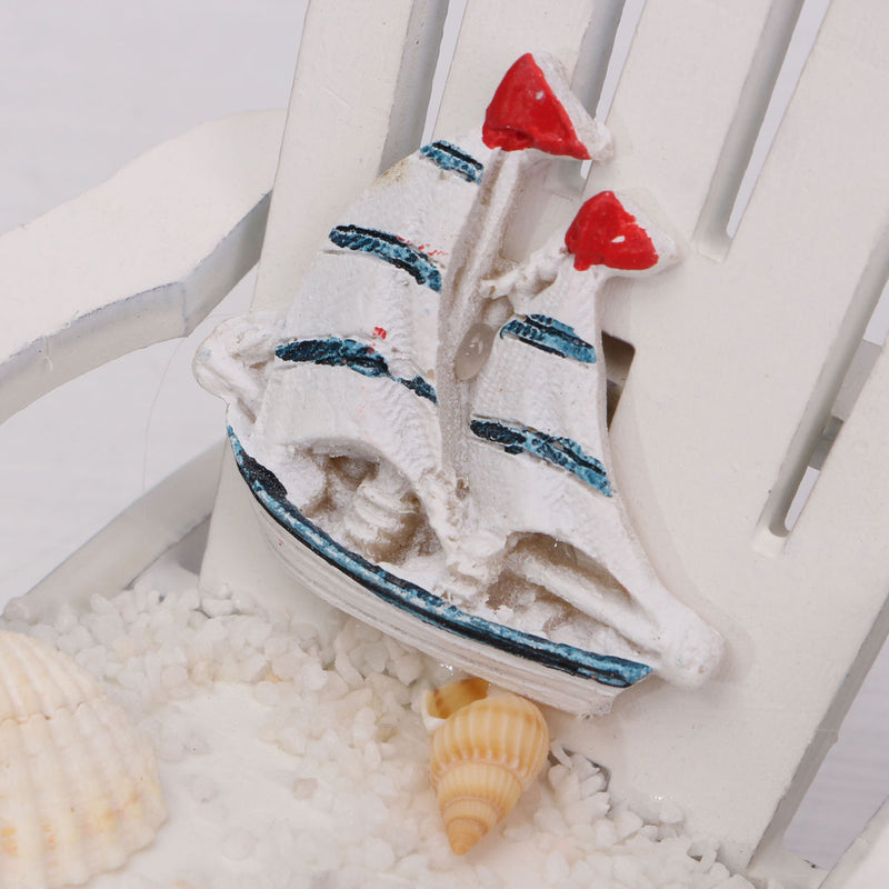 Mediterranean Style Wooden Mini Chairs Desktop Ornaments Home Garden Decoration Furnishings