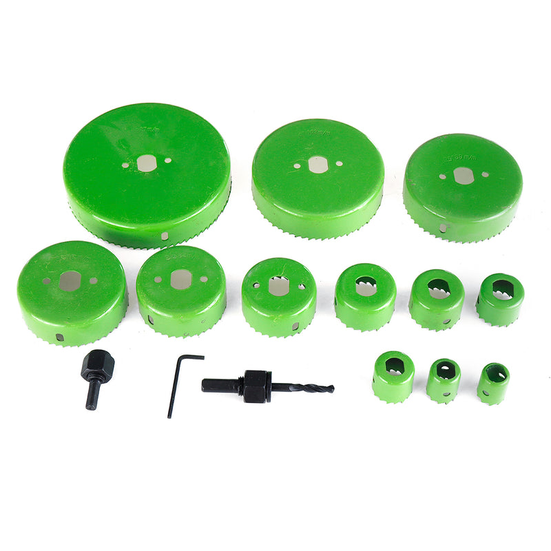 16pcs Carbon Steel Hole Saw Cutting Set Kit 19-127mm Holesaw Wood Sheet Cutter with Box