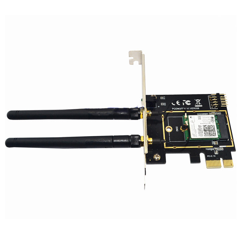 ITHOO PCENGFF-NA1 PCI-E 1X to KEY A-E PCI-E Expansion Card 6Gbps bluetooth Network Card Adapter with 2 * Antenna for Desktop Computer