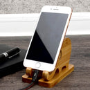 Portable Detachable Natural Bamboo Elephant Phone Holder Bracket for Smart Phone iPhone 11 Samsung Galaxy Note 10