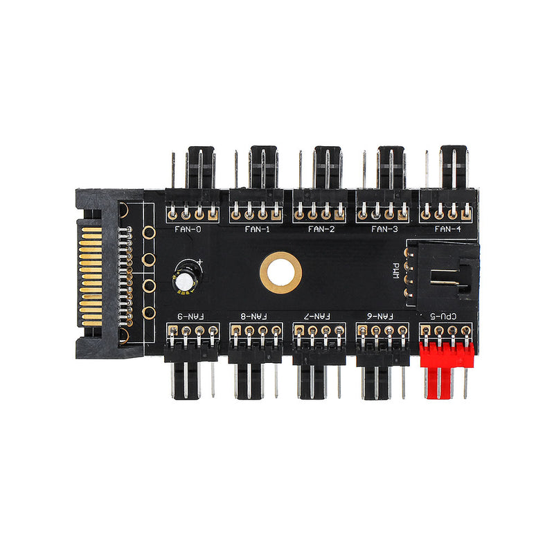 Computer Chassis 4pin Speed Temperature Control Cooling Fan PWM Fan Hub Speed Controller Support 8-way 10-way FAN