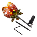 2pcs Solar Flower Light Outdoor Yard Warm White Garden Landscape Decor Lamp