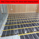 220V PTC Infrared Floor Heating Film Underfloor Heating Mat Crystal Carbon Fiber Laminate Floor Film Foil Warm Infrared Heating Foil Pad
