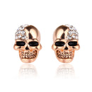 Punk Skull Head Ear Stud Rhinestone Earrings Wholesale for Men Women