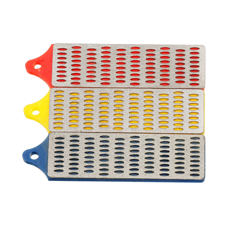 3pcs 1x3 or 2x6 Inch Diamond Whetstone Set 180/260/360 Grit Sharpen Stone for Sharpening Polishing