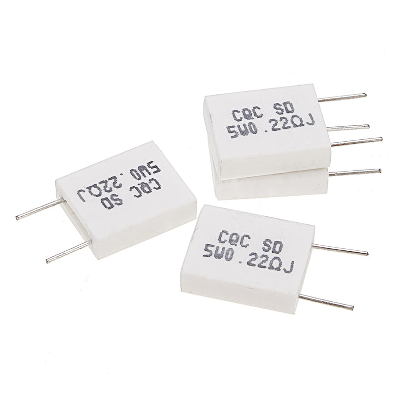 50pcs BPR56 5W 0.22R 0.22 Ohm 5w Non-inductive Ceramic Cement Resistor Wirewound Resistance