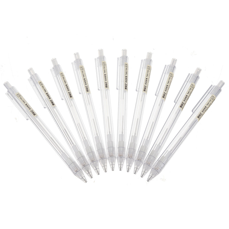 10pcs/set TECHJOB 01720 Mechanical Pencil Retractable Pen 0.7mm