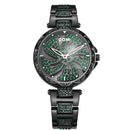 DOM G-1258 Rotating Ladies Wrist Watch Shining Fashionable Full Steel Quartz Watches