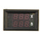 10pcs nMini Digital Voltmeter Ammeter DC 100V 10A Voltmeter Current Meter Tester Blue+Red Dual LED Display