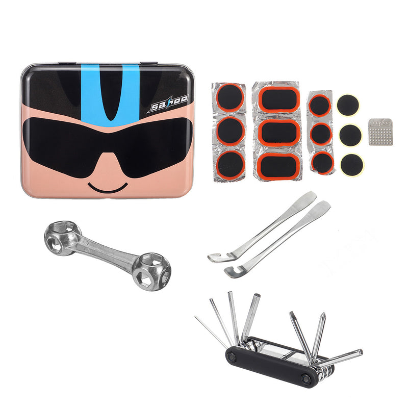 7 in 1 Portable Bicycle Combination Tools Multifunctional High Hardness Alloy Steel Repair Tools Kit for Bicycle Bike Cycling