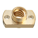 10Pcs Brass T8 Lead Screw Nut Pitch 2mm for Stepper Motor 3D Printer Part