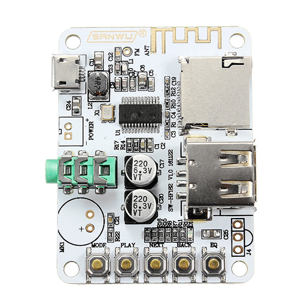 5Pcs SANWU bluetooth Audio Receiver Digital Amplifier Board With USB Port TF Card Slot