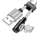 Marjay 3A Micro USB Type C LED Light Fast Charging Elbow Data Cable For Huawei P30 Pro Mate 30 Xiaomi 9 Pro Redmi 7A Redmi 6Pro OUKITEL Y4800