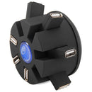 Wudoumi WDM-93 USB2.0 7 Port Garden Column Folding Portable USB Hub